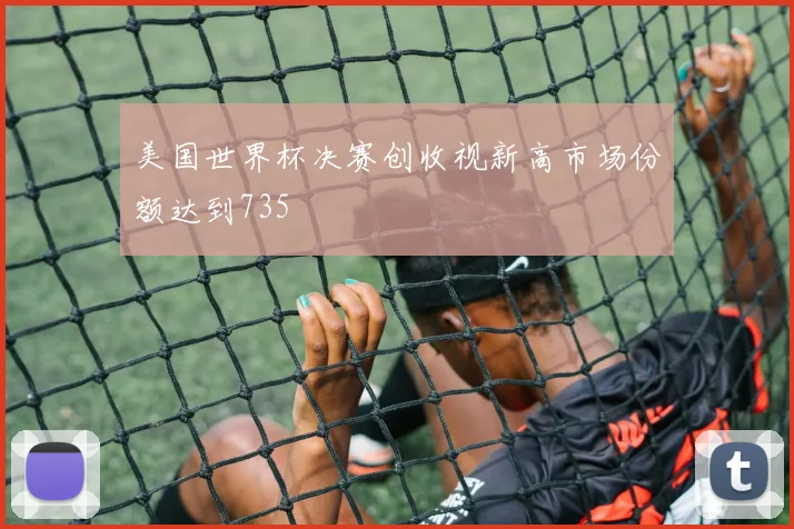 美国世界杯决赛创收视新高市场份额达到735